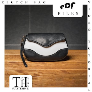 Clutch Tasche Leder Schnittmuster PDF , Abendtasche Schnittmuster