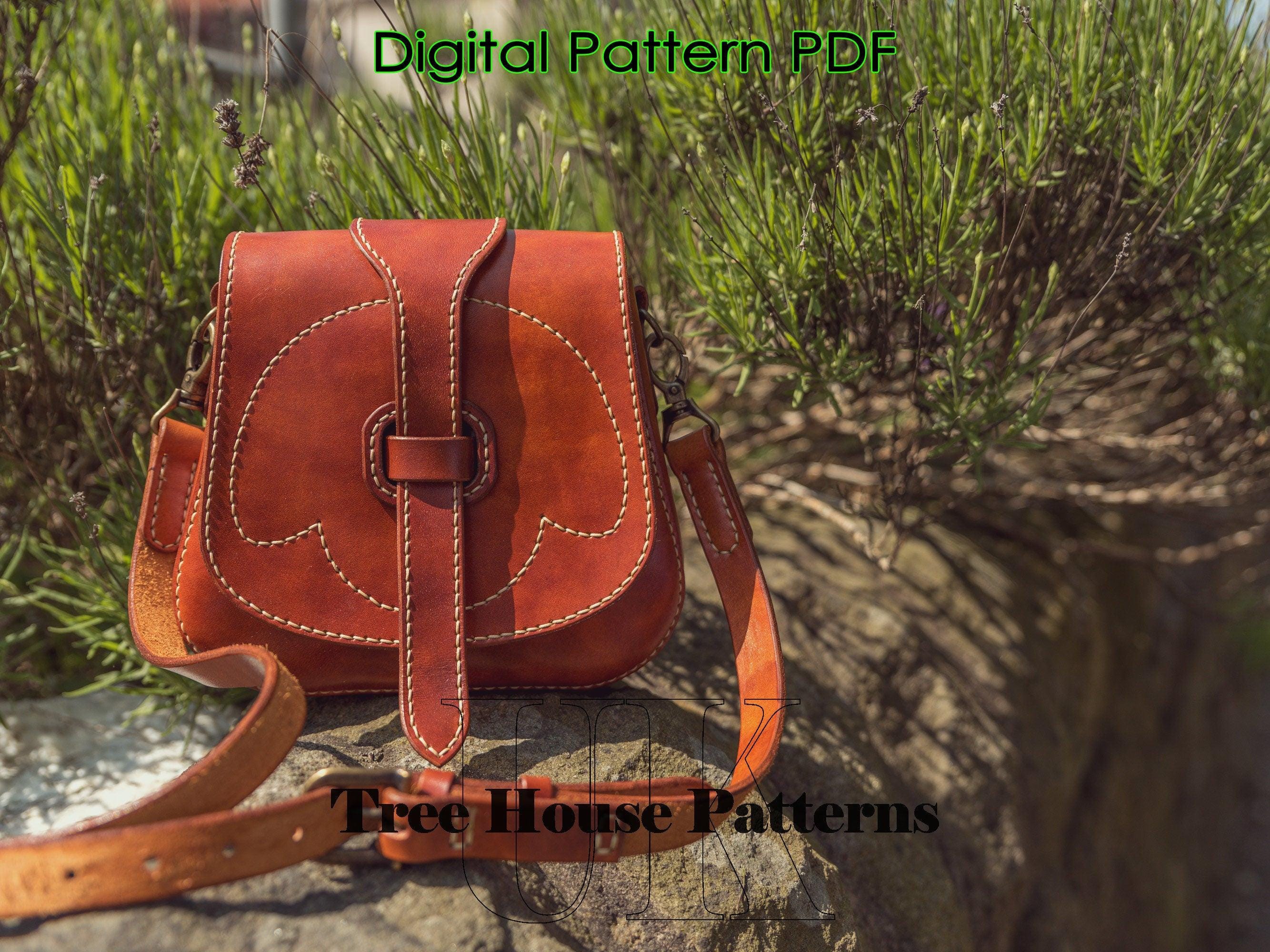 Medieval Crossbody Bag Leather Pattern PDF - Belt Bag Digital Template ...