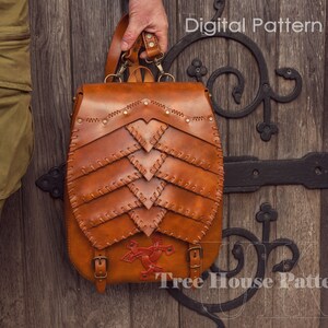 Backpack Leather Pattern PDF - Rucksack Digital Template - Etsy