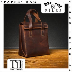 Leder Schnittmuster PDF, DXF für Handtasche ""Papier"", digitale Vorlage