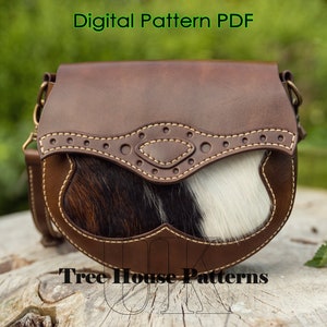 Crossbody Bag Leather Pattern PDF - Shoulder Bag Digital Template - Etsy