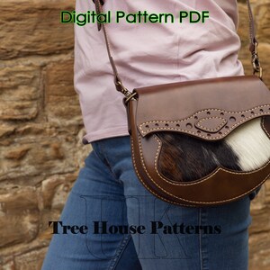 Crossbody Bag Leather Pattern PDF - Shoulder Bag Digital Template - Etsy