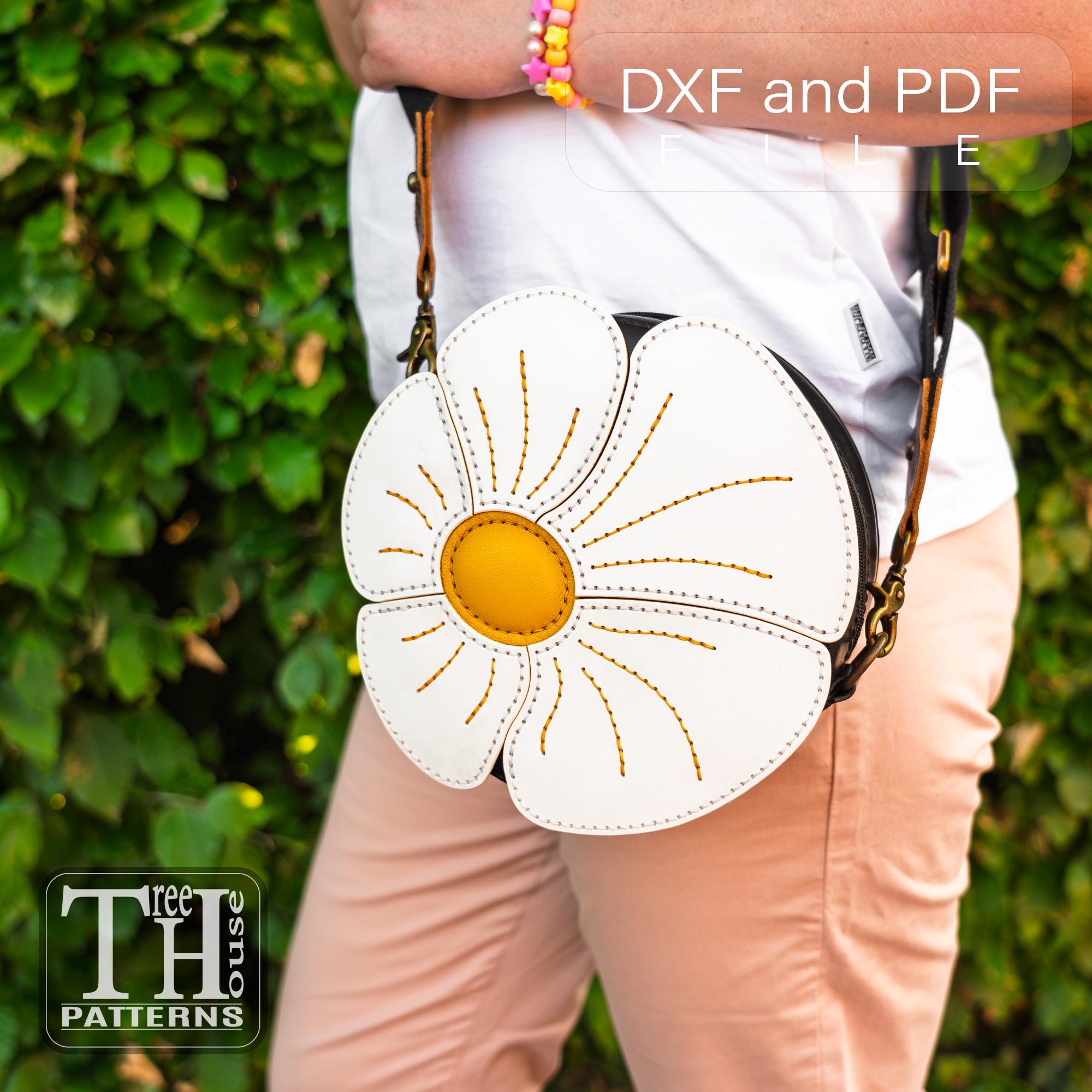 Crossbody Bag Pattern PDF, Leather Shoulder Bag Template DXF, SVG - Etsy