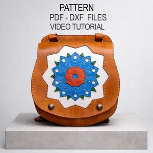 レザーバックパックの型紙（PDF・DXF）、レザーリュックサックのテンプレート