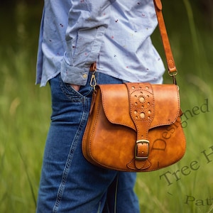 Shoulder Bag Leather Pattern PDF - Saddle Bag Digital Template - Etsy