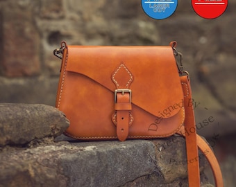 Leather Saddle Bag Pattern: Small Crossbody Template (DXF & PDF)