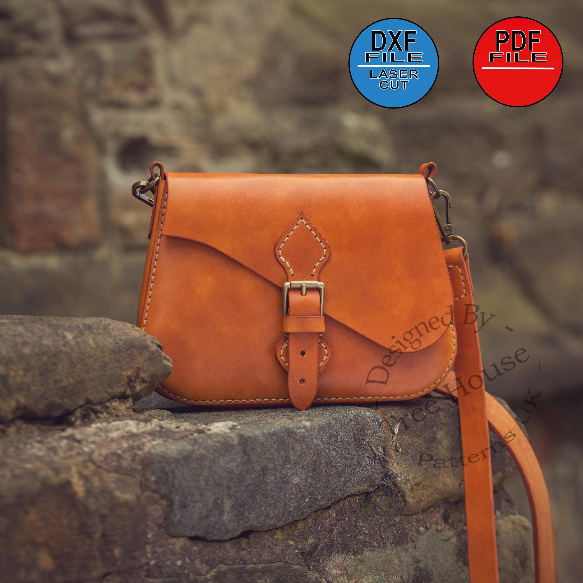 Oakridge Leather Ladies Cross Body Saddle Bag – Brown Hunter Leather, Adjustable Strap, Multiple Pockets