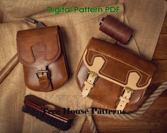 Belt bag leather pattern - satchel bag digital template