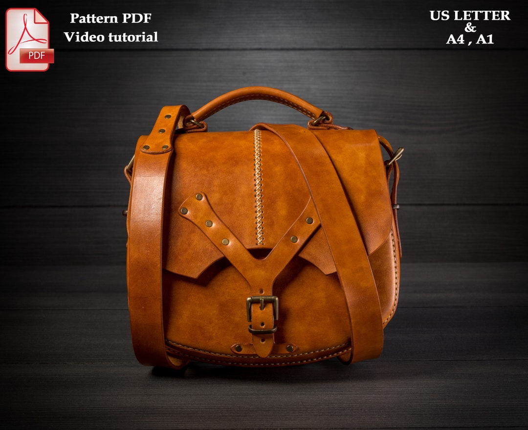 Shoulder Bag Leather Pattern PDF - Saddle Bag Digital Template - Etsy