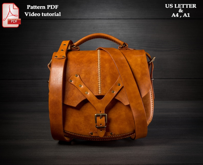 Shoulder Bag Leather Pattern PDF - Saddle Bag Digital Template - Etsy