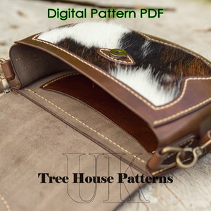 Crossbody Bag Leather Pattern PDF - Shoulder Bag Digital Template - Etsy