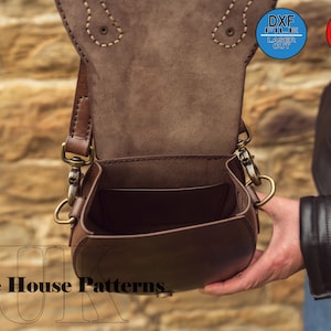 Leather Pattern PDF, DXF for Shoulder Bag With Horseshoe Motive - Etsy