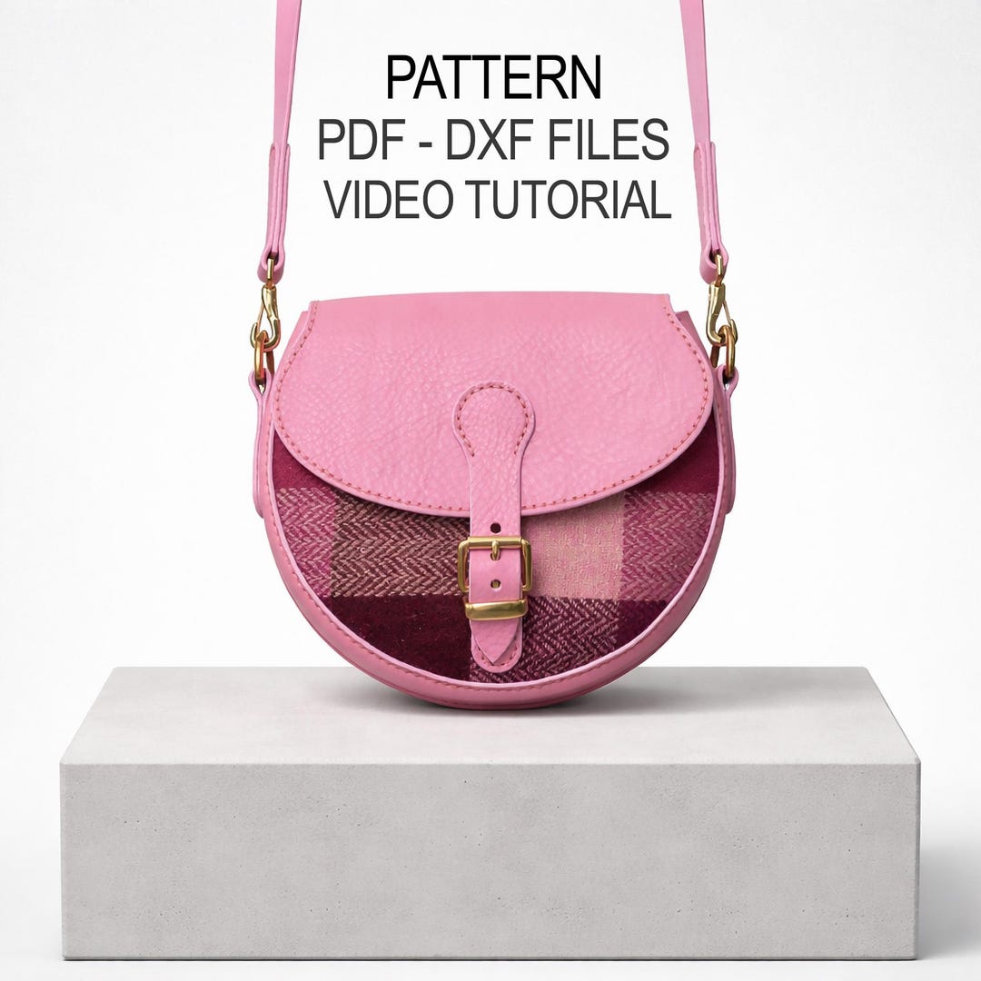 Leather Saddle Bag Pattern PDF & DXF – Crossbody Bag Template, 5 Flap ...