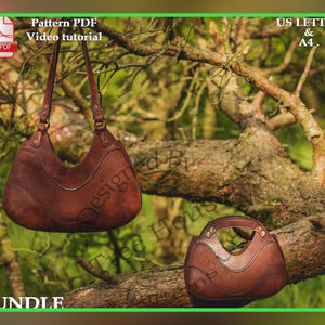 Bundle für Schultertasche und Handtasche aus Leder mit Schnittmuster PDF