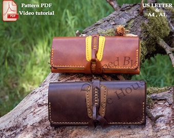 Leather Tobacco Pouch Pattern PDF, 50g Tobacco Case
