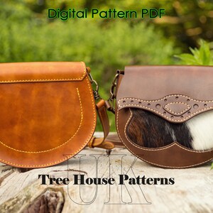 Crossbody Bag Leather Pattern PDF - Shoulder Bag Digital Template - Etsy