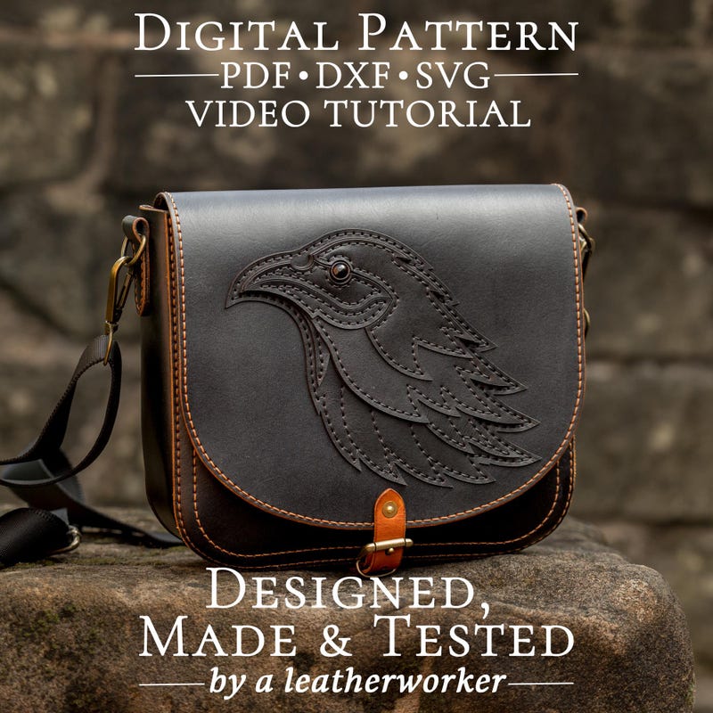 Leather Crow Template - Etsy