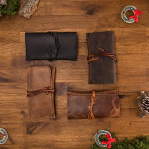 Leather Tobacco Pouch Pattern: Easy Hand Stitch PDF image 3