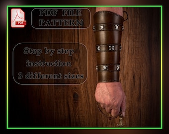 Medieval arm guard leather pattern PDF