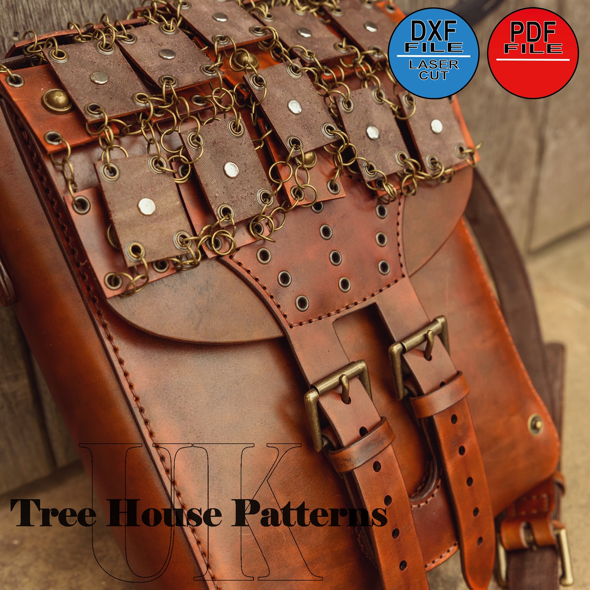 Leather Pattern PDF, DXF for Medieval Style Men's Shoulder Bag - Etsy