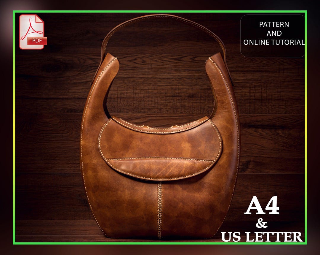 Leather Shoulder Bag Pattern PDF – Hobo Bag Template - Etsy