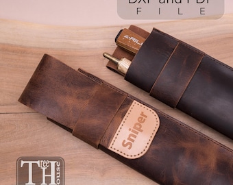 Leather Pool Cue Case Pattern: PDF DXF Digital Template for DIY Leathercraft