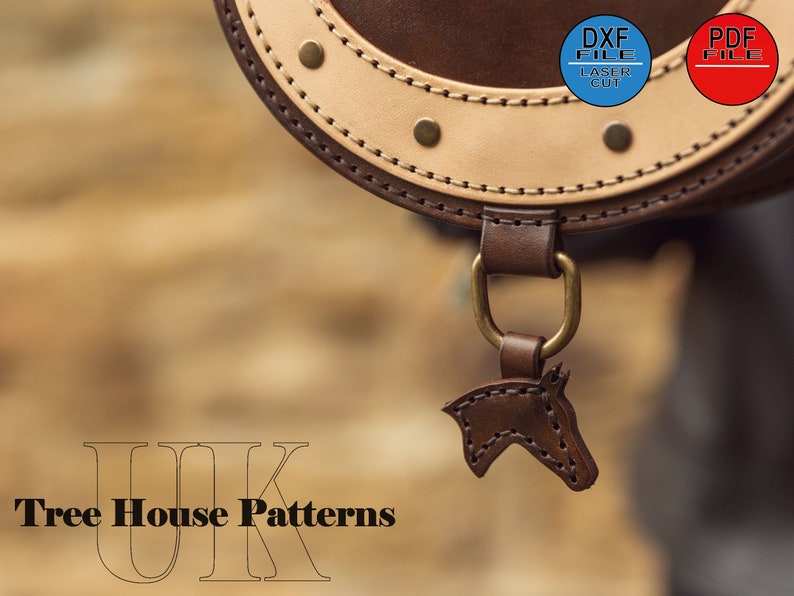 Leather Pattern PDF, DXF for Shoulder Bag With Horseshoe Motive - Etsy
