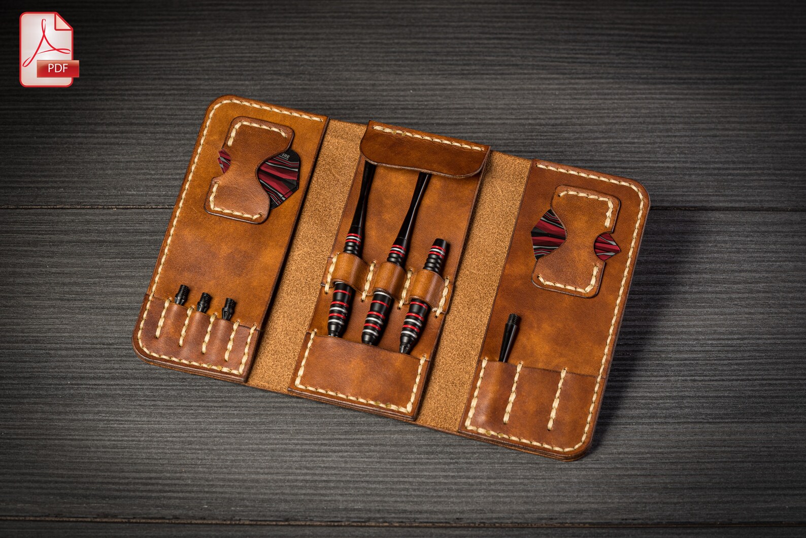 Leather PDF Pattern for Leather Dart Case PDF Pattern for Etsy
