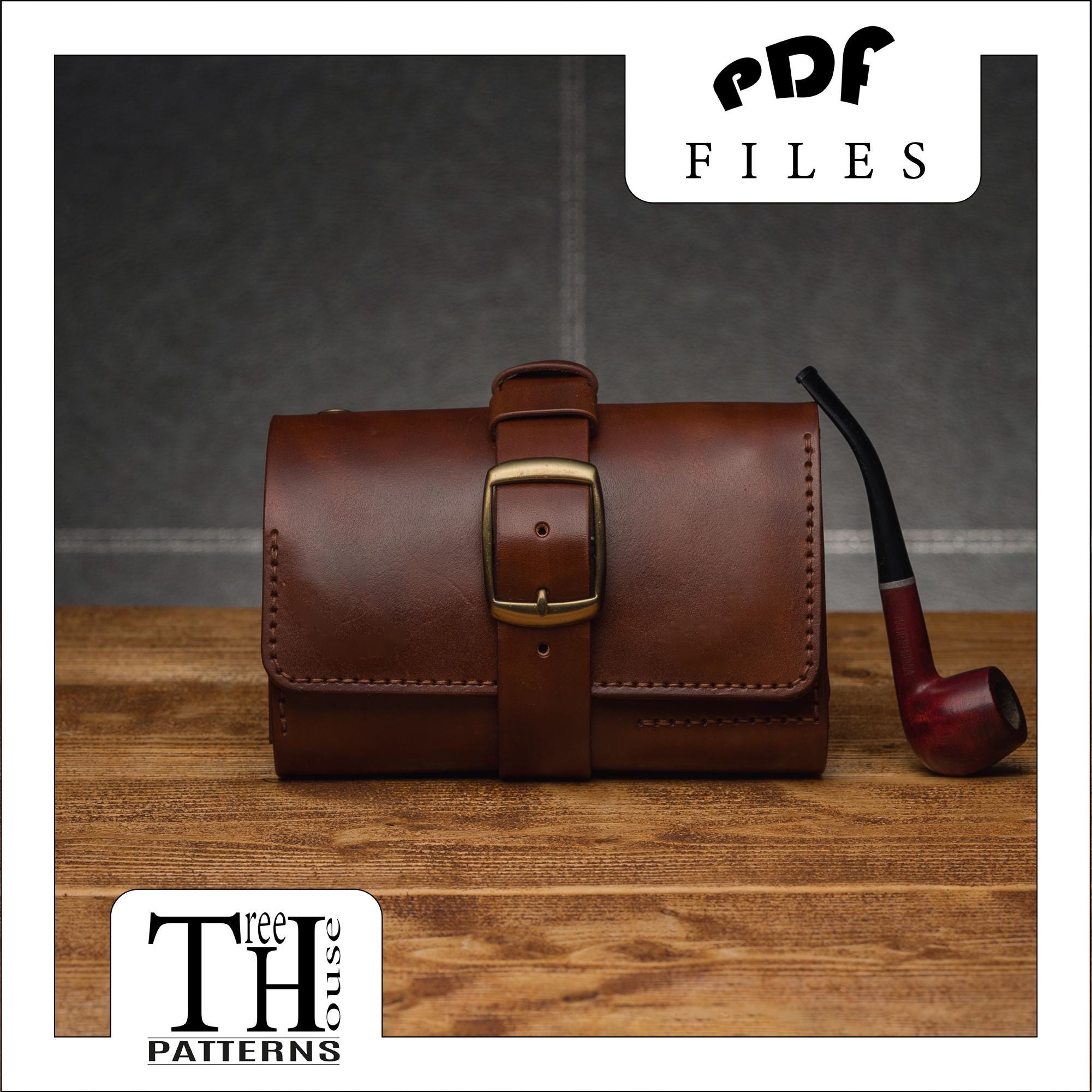 leather pipe tobacco pouch pattern Leather Pipe Pouch Pattern PDF, Tobacco Case