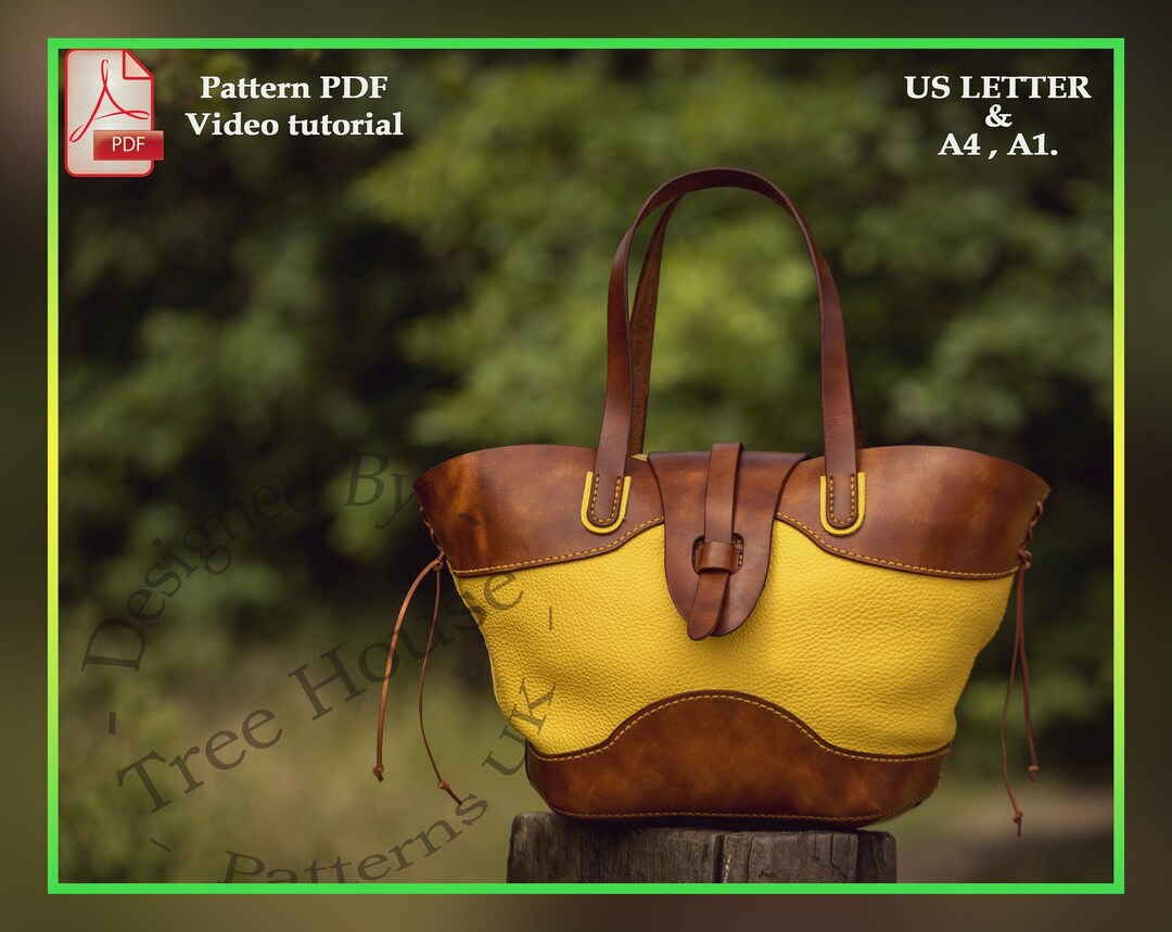 Vintage Shoulder Bag Leather Pattern PDF Women Purse Digital Template ...