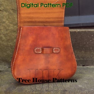 Medieval Crossbody Bag Leather Pattern PDF - Belt Bag Digital Template ...