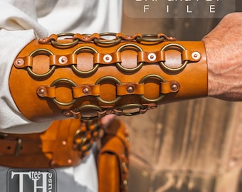 Medieval Arm Guard Leather Pattern: PDF & DXF Template (Digital Download)