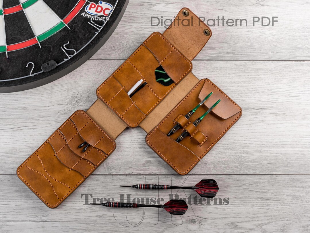 Dart Case Leather Pattern PDF Waist Dart Case Wallet Digital Template Etsy