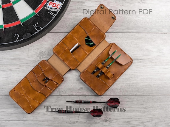 Dart Case Leather Pattern PDF Waist Dart Case Wallet Digital