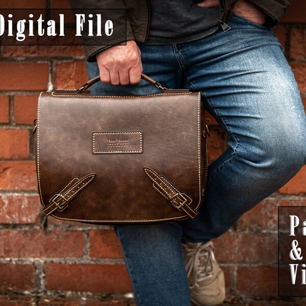 Messenger bag leather pattern PDF