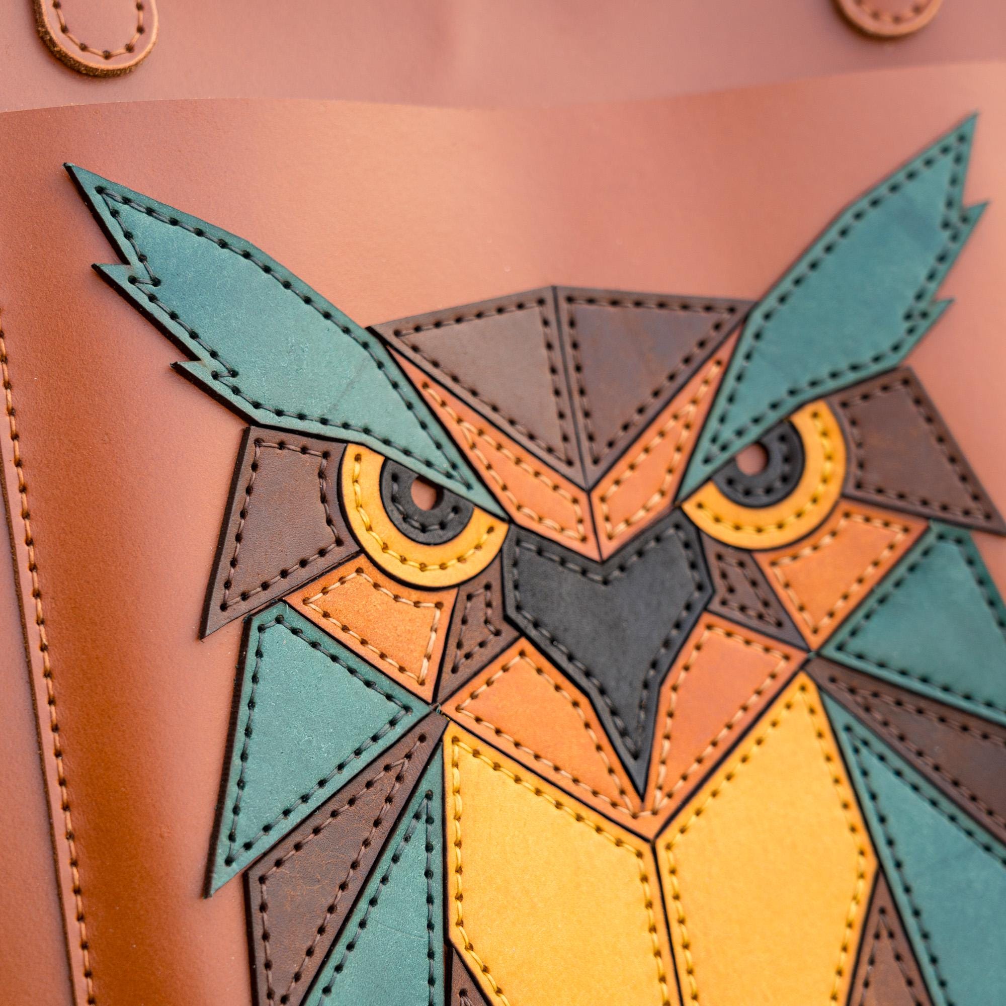 Leather Tote Bag Pattern PDF, Owl Shoulder Pattern, DXF Template for ...