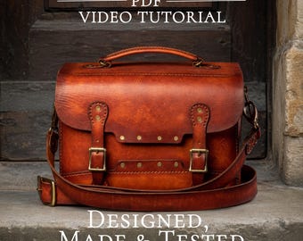 Leather Camera Bag Pattern PDF, DSLR Camera Case Template, Vintage Photo Bag DIY