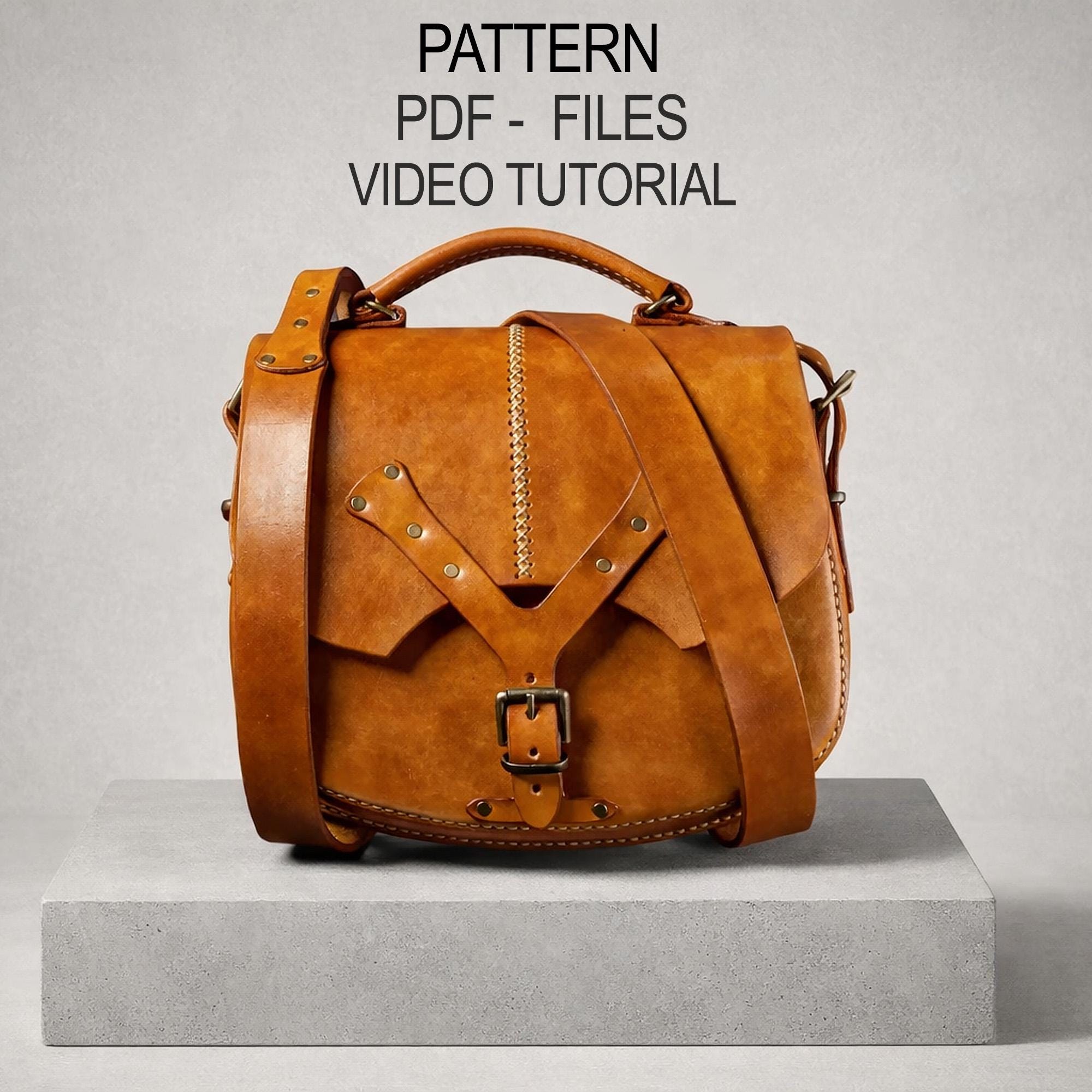 Shoulder Bag Pattern PDF, Leather Saddle Bag Template - Etsy