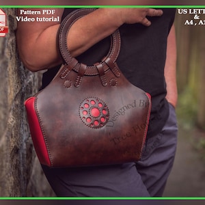Kleine Handtasche Leder Schnittmuster PDF - Damen Geldbörse digitale Vorlage