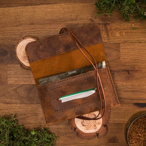 Leather Tobacco Pouch Pattern: Easy Hand Stitch PDF image 14
