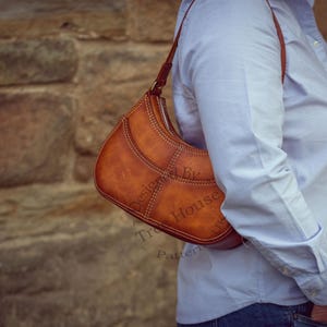 Patroon leren handtas pdf, patroon hobo-schoudertas, patroon halve maan, patroon leren tas afbeelding 8