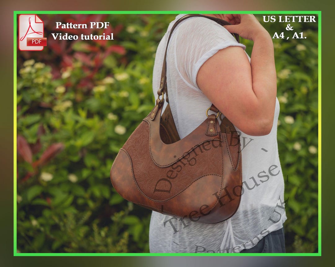 Shoulder Bag Leather Pattern PDF - Small Tote Digital Template - Etsy