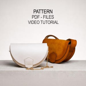 Saddle Bag Pattern PDF, Crossbody Bag Pattern, Shoulder Bag Pattern, DIY Leather Bag Pattern