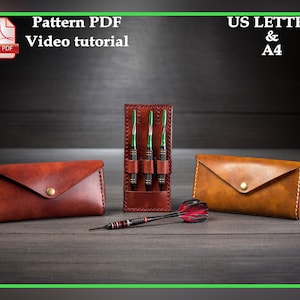 Gürtel Darttasche Leder Schnittmuster PDF, Darttasche Schnittmuster