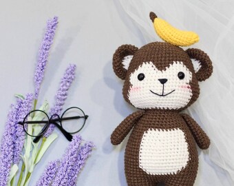 Crochet pattern amigurumi, monkey crochet , Momo the Monkey(PDF)