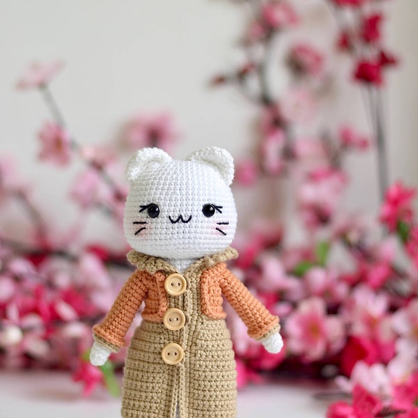 Coco the cat - Cat crochet pattern, crochet amigurumi pattern , PDF file , instant dowload, cat pattern