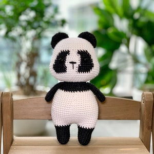 Crochet pattern amigurumi,Kiki the panda, panda crochet (PDF)