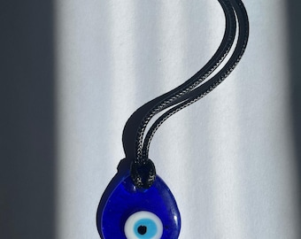 Blue Nazar Evil Eye Teardrop Amulet Necklace