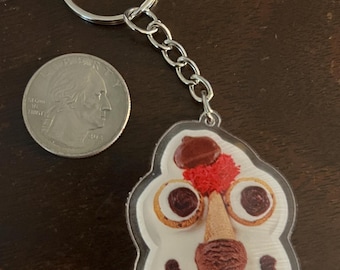 Cookie Puss Keychain Classic Ice Cream Cake CP! Vintage Key Chain!