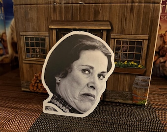 Sneering Harriet Oleson Head LH Sticker Your favorite LHOTP Mercantile Owner! Free Letter!